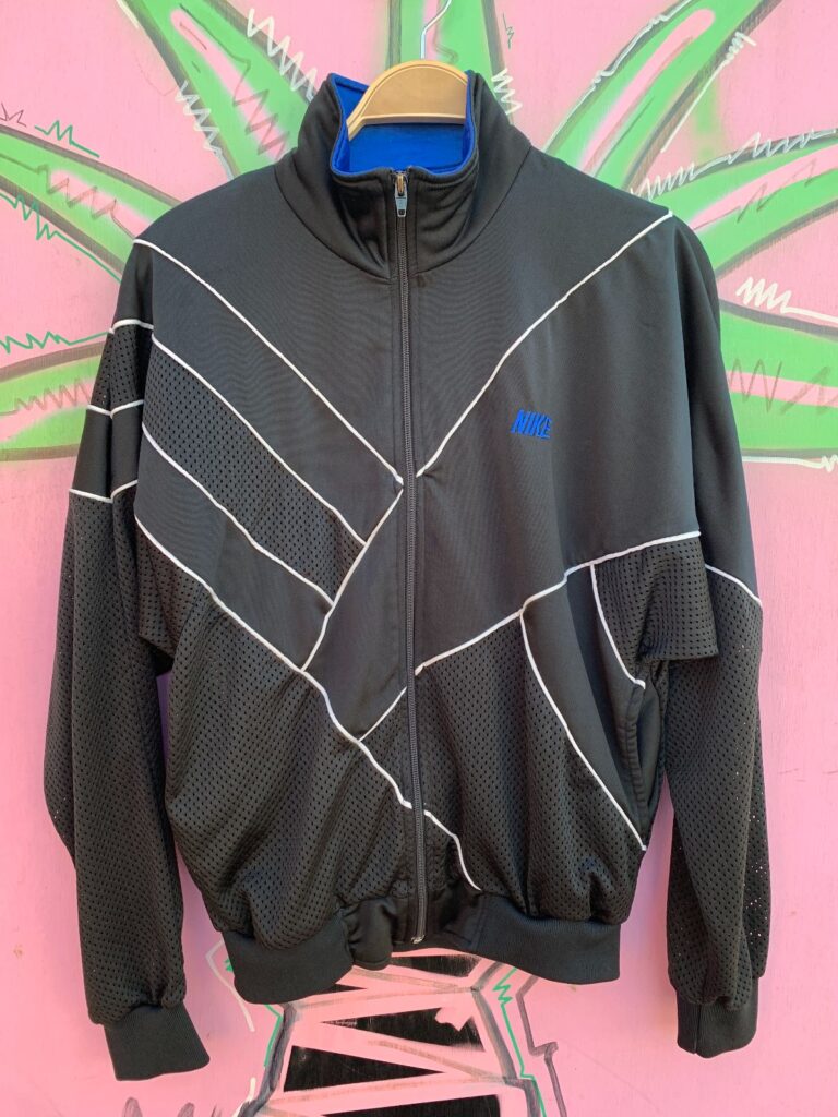 1990S GREY TAG FULL ZIP TRACK JACKET MESH PANELS