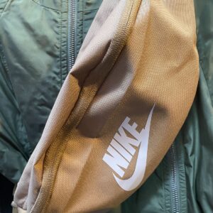 NIKE BASIC KHAKI OVERSIZED NYLON FANNY PACK in TAN