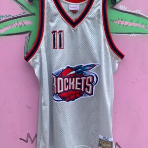 MITCHELL & NESS 2002-2003 NBA HOUSTON ROCKETS BASKETBALL JERSEY #11 YAO in WHITE, RED