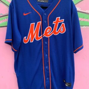 NIKE MLB NEW YORK METS BASEBALL JERSEY in BLUE, ORANGE