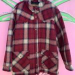 1990S LEVIS BUTTON UP PLAID FLANNEL JACKET QUILTED INTERIOR