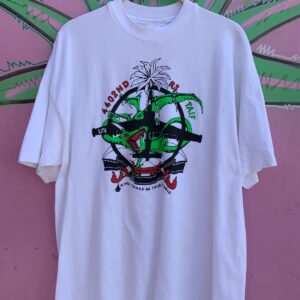 HANES NEON PRINT SINGLE STITCH T-SHIRT - KING FAHAD SAUDI ARABIA in WHITE