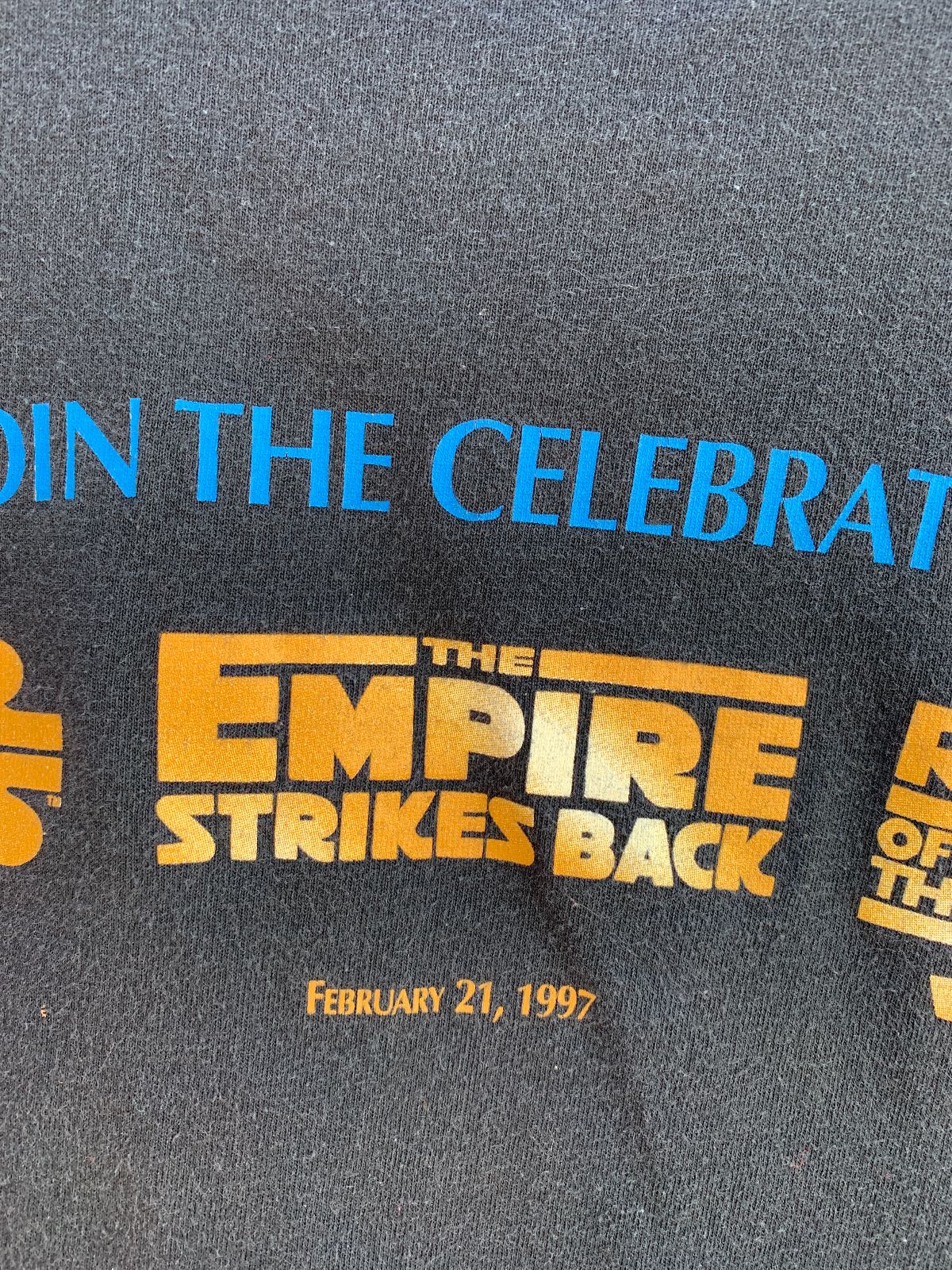 MURINO 1997 STARWARS THE TRILOGY SCREENING PROMO T-SHIRT in BLACK