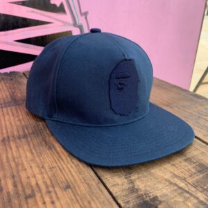 A BATHING APE MADE IN JAPAN - EMBROIDERED BAPE SNAPBACK HAT in BLUE