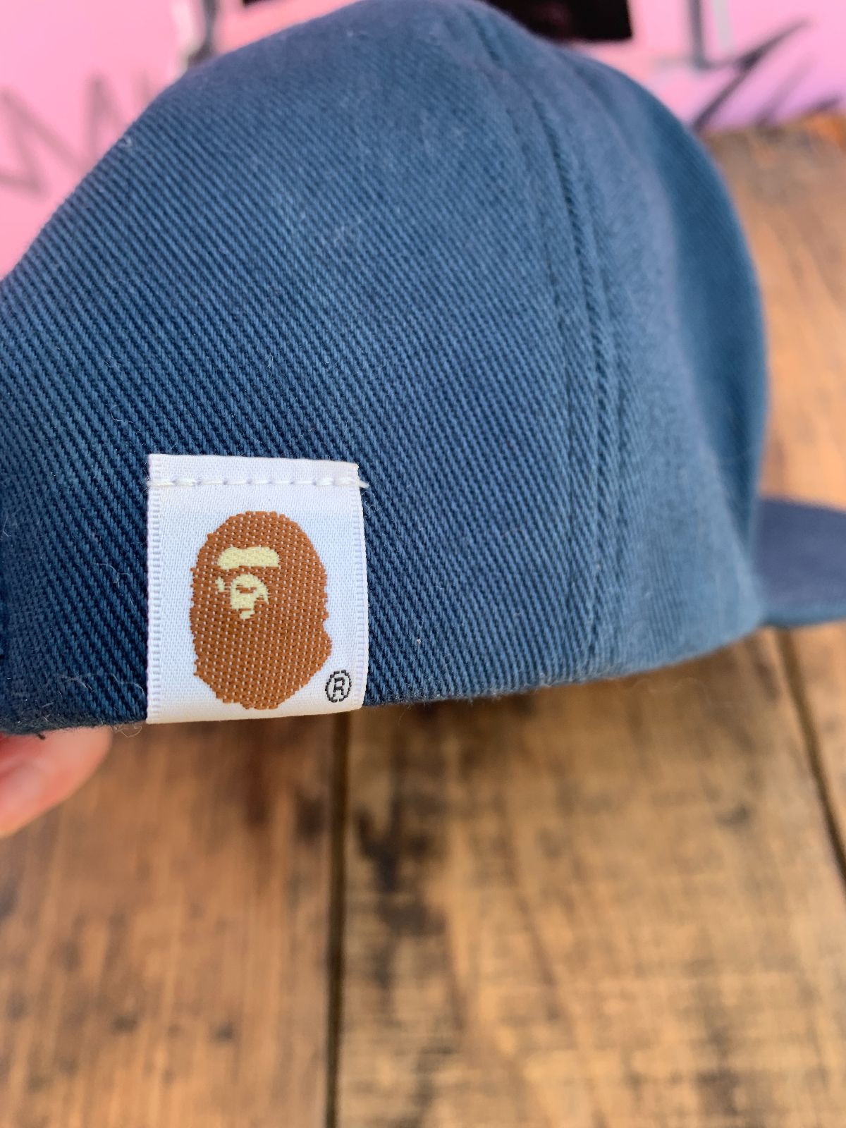 A BATHING APE MADE IN JAPAN - EMBROIDERED BAPE SNAPBACK HAT in BLUE