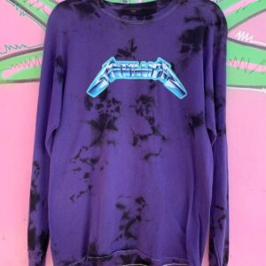 METALLICA RAD! METALLICA RIDE THE LIGHTNING LONG SLEEVE TIEDYED T-SHIRT in PURPLE