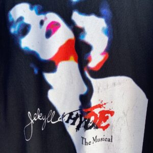 FRUIT OF THE LOOM 1990S JEKYLL AND HYDE THE MUSICAL PROMO T-SHIRT BOXY FIT in BLACK