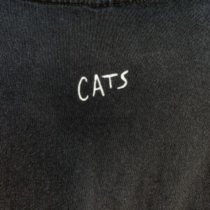 POLYGRAM 1990S CATS THE MUSICAL PROMO T-SHIRT BOXY FIT in BLACK