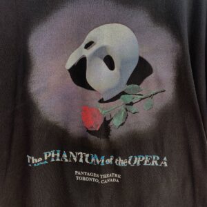 HANES DEADSTOCK 1990S PHANTOM OF THE OPERA THEATRICAL PROMO T-SHIRT TORONTO CANADA in BLACK