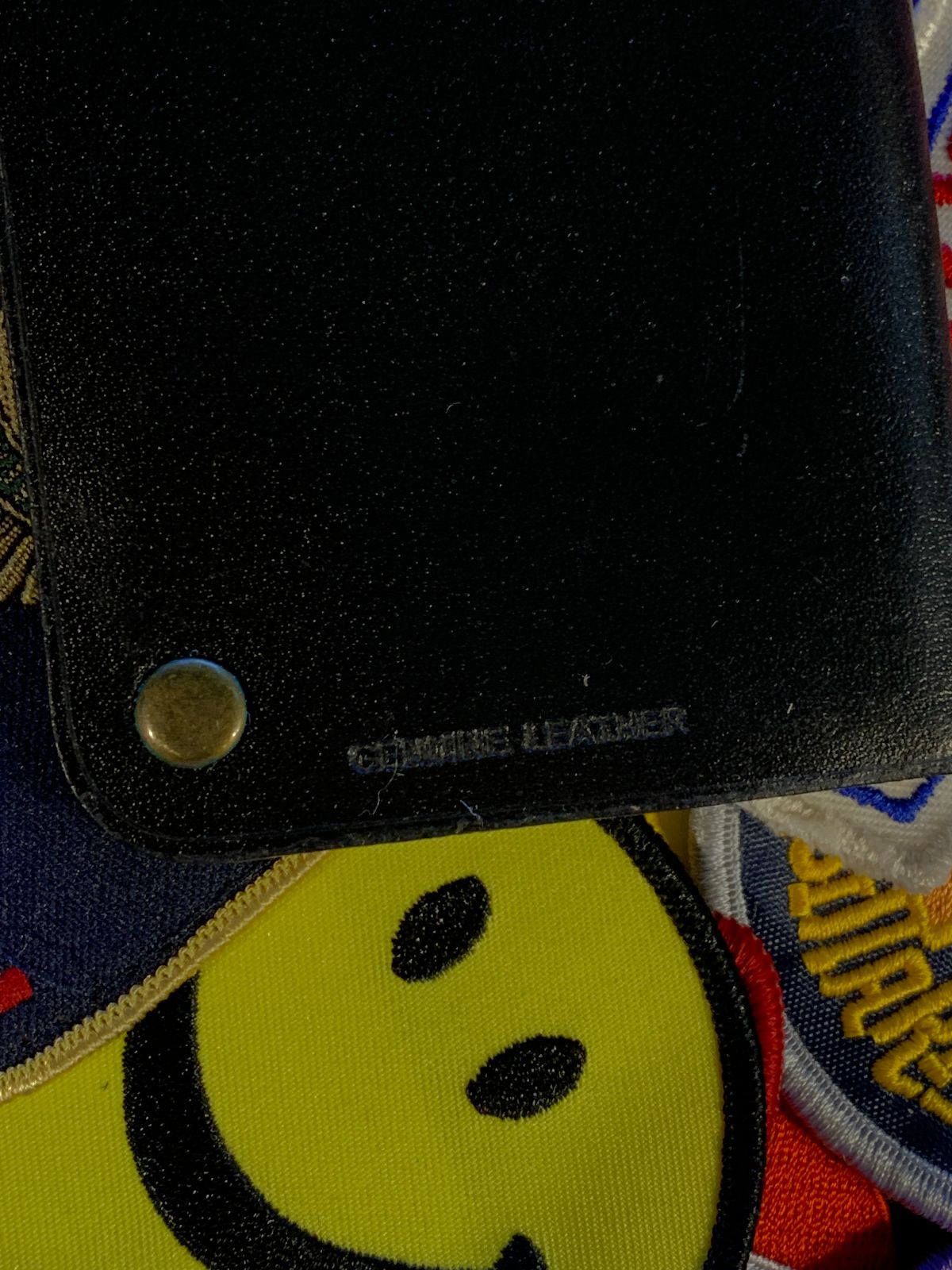 LEATHER SLIDE OUT CARD HOLDER in BLACK