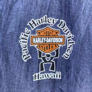 HARLEY DAVIDSON 1998 MARBLE WASH OVERSIZED PACIFIC HARLEY DAVIDSON HAWAII TANK TOP in BLUE, GREY