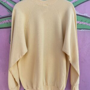 FRUIT OF THE LOOM *AS-IS* BUTTER YELLOW RAGLAN CREWNECK SWEATSHIRT in YELLOW