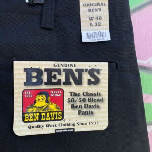 BEN DAVIS NWT! NOS! EARLY Y2K DEADSTOCK MADE IN MEXICO BEN DAVIS WORKWEAR PANTS in BLACK
