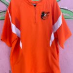 BALTIMORE ORIOLES QUARTER ZIP PULLOVER SPORTS SHIRT JERSEY TOP
