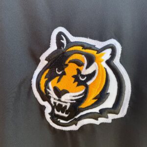 AUGUSTA PULLOVER NYLON WINDBREAKER, EMBROIDERED CINCINNATI BENGALS #13 in BLACK, YELLOW