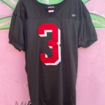 CLASSIC BLACK MESH FOOTBALL PRACTICE JERSEY, #3 STITCHED NUMBERS