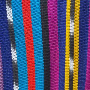 1990S REVERSIBLE STRIPED WOVEN GUATEMALAN BAJA STYLE HALF BUTTON HOODED SWEATSHIRT in MULTI