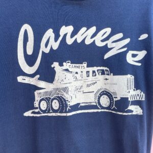 SCREEN STARS CARNEYS TOW TRUCK GRAPHIC SINGLE STITCH T-SHIRT in BLUE