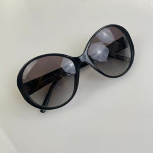 VERSACE Y2K OVERSIZED ROUND BUG-EYE SUNGLASSES, MODEL 4239 MADE IN ITALY in BLACK