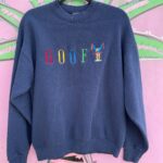 EMBROIDERED DISNEY GOOFY PULLOVER SWEATSHIRT