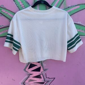 CUTE #94 CROPPED PRACTICE JERSEY in CREME, GREEN
