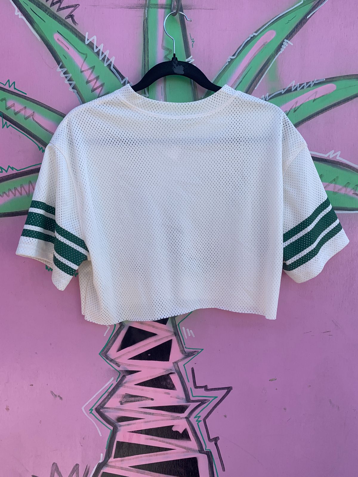 CUTE #94 CROPPED PRACTICE JERSEY in CREME, GREEN
