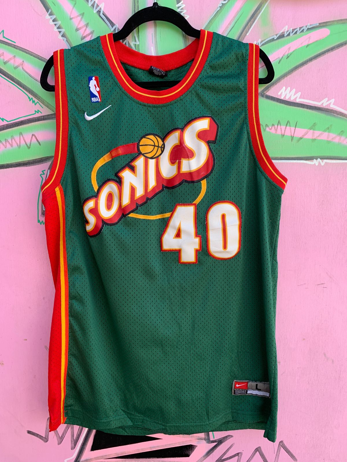NIKE NBA SEATTLE SONICS #40 KEMP BASKETBALL JERSEY in GREEN