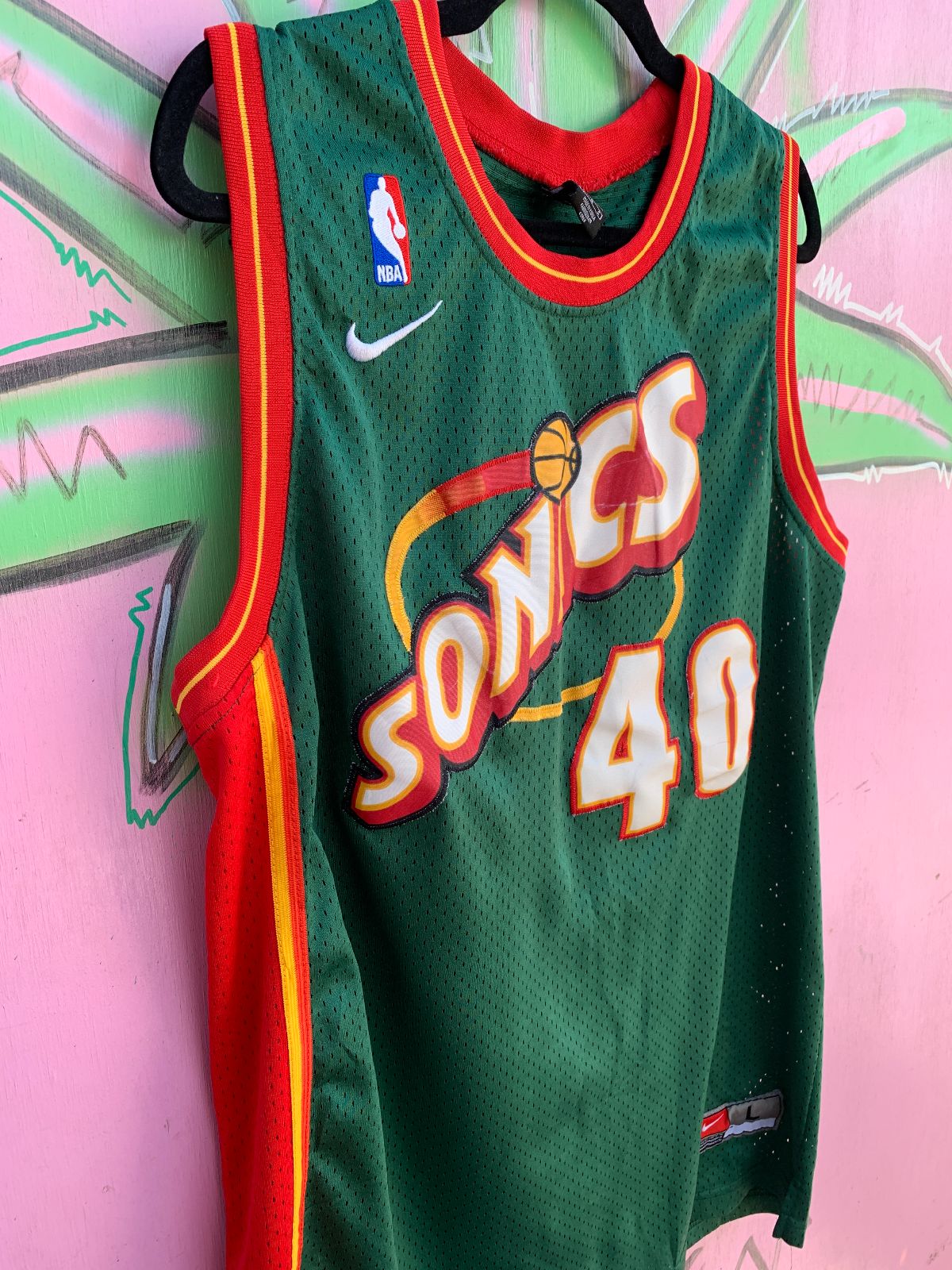 NIKE NBA SEATTLE SONICS #40 KEMP BASKETBALL JERSEY in GREEN