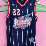 THRASHED NBA HOUSTON ROCKETS #22 DREXLER BASKETBALL JERSEY