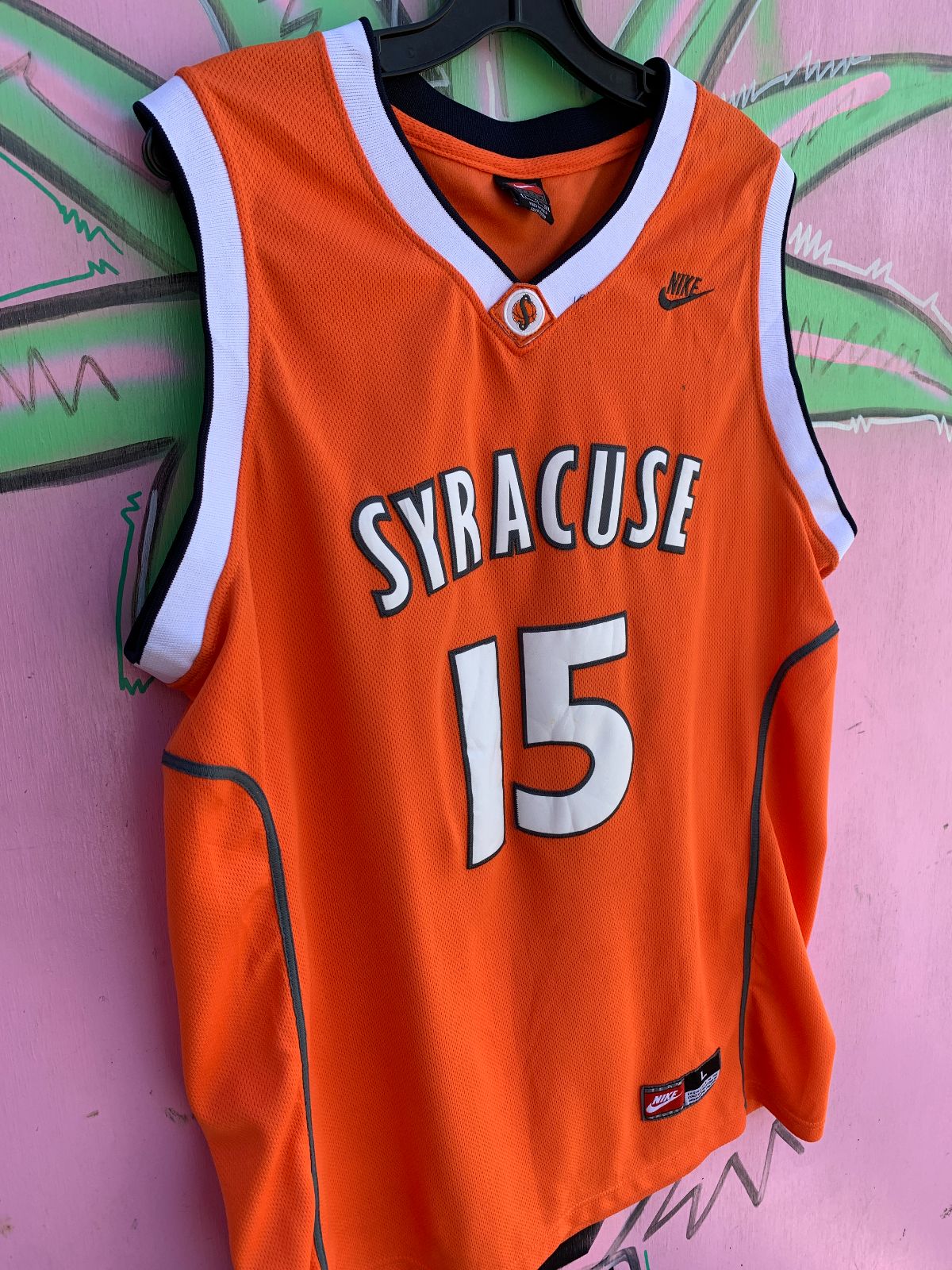 NIKE NCAA SYRACUSE #15 ANTHONY EMBROIDERED BASKETBALL JERSEY in ORANGE