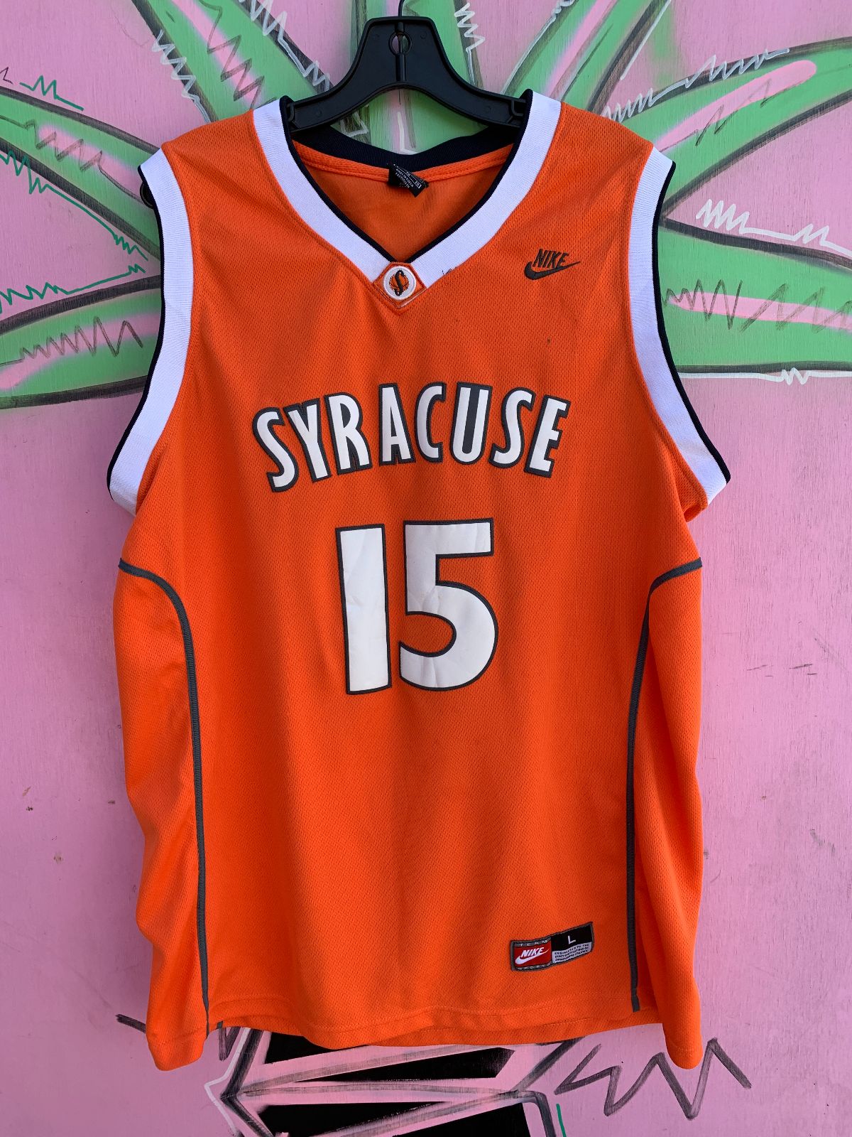 NIKE NCAA SYRACUSE #15 ANTHONY EMBROIDERED BASKETBALL JERSEY in ORANGE