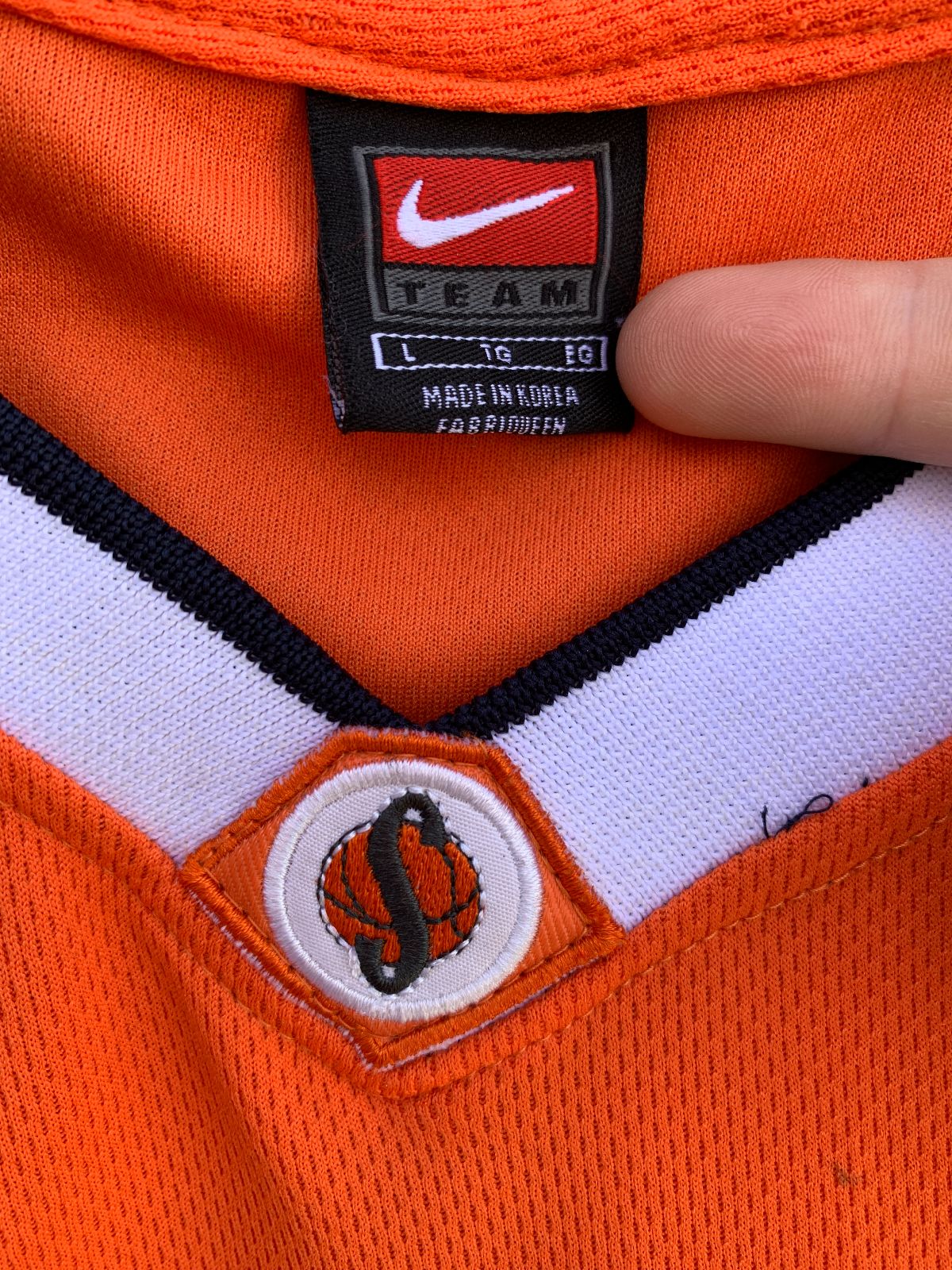 NIKE NCAA SYRACUSE #15 ANTHONY EMBROIDERED BASKETBALL JERSEY in ORANGE