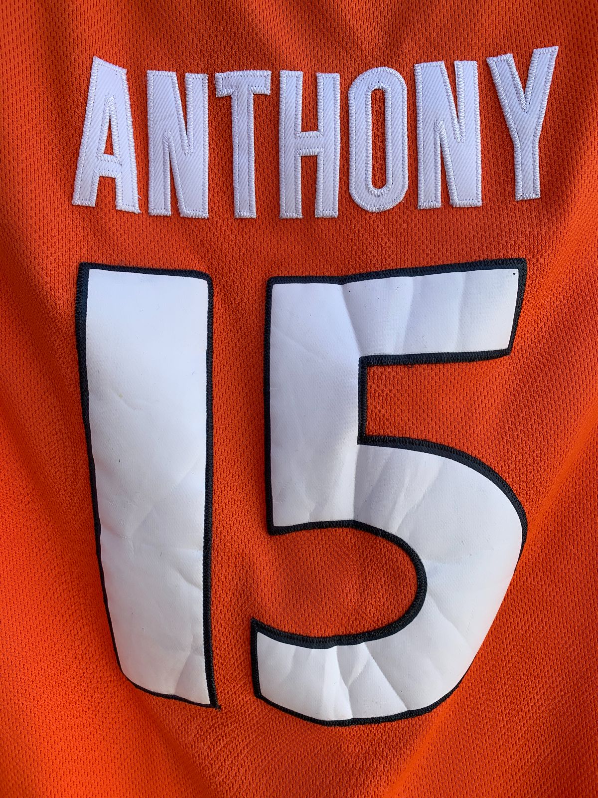 NIKE NCAA SYRACUSE #15 ANTHONY EMBROIDERED BASKETBALL JERSEY in ORANGE