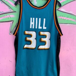 CHAMPION NBA DETROIT PISTONS #33 HILL BASKETBALL JERSEY in TEAL