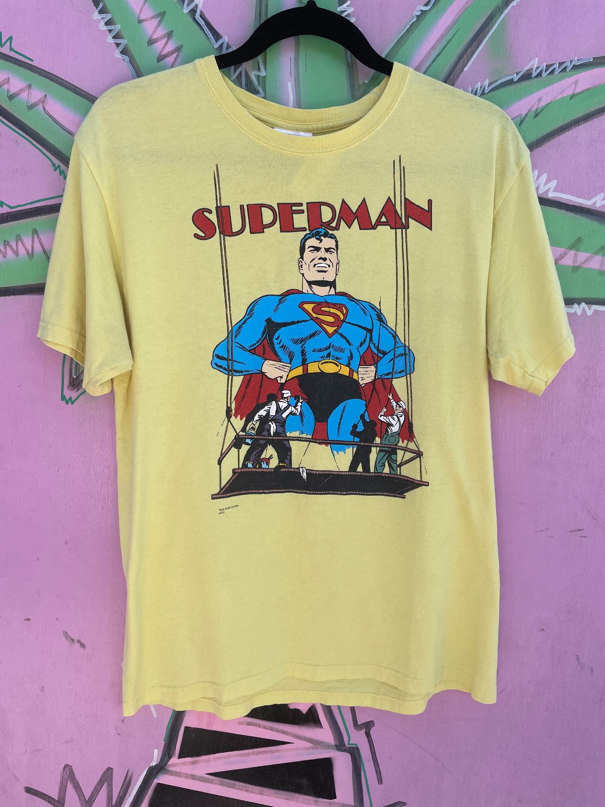 HANES SUPERMAN DC COMIC GRAPHIC T-SHIRT in YELLOW
