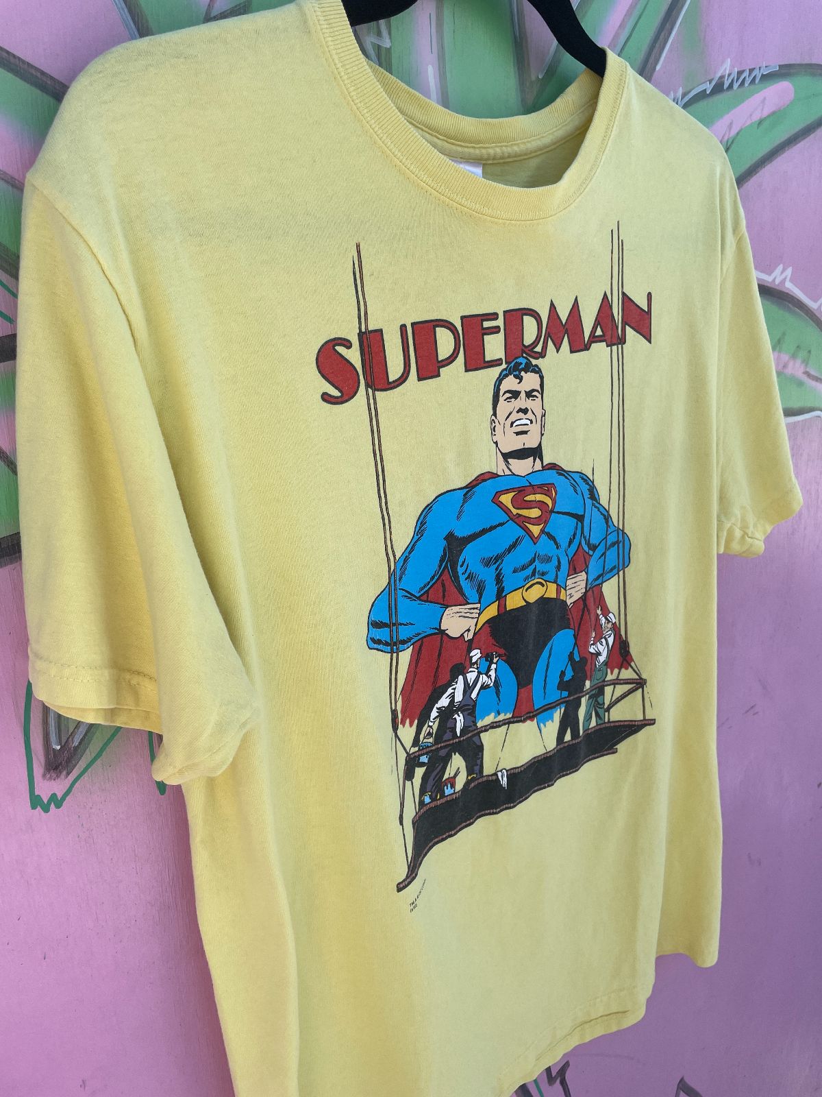 HANES SUPERMAN DC COMIC GRAPHIC T-SHIRT in YELLOW