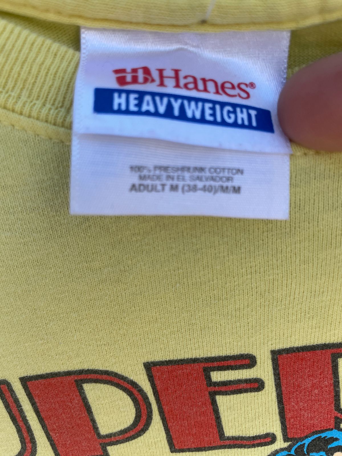 HANES SUPERMAN DC COMIC GRAPHIC T-SHIRT in YELLOW