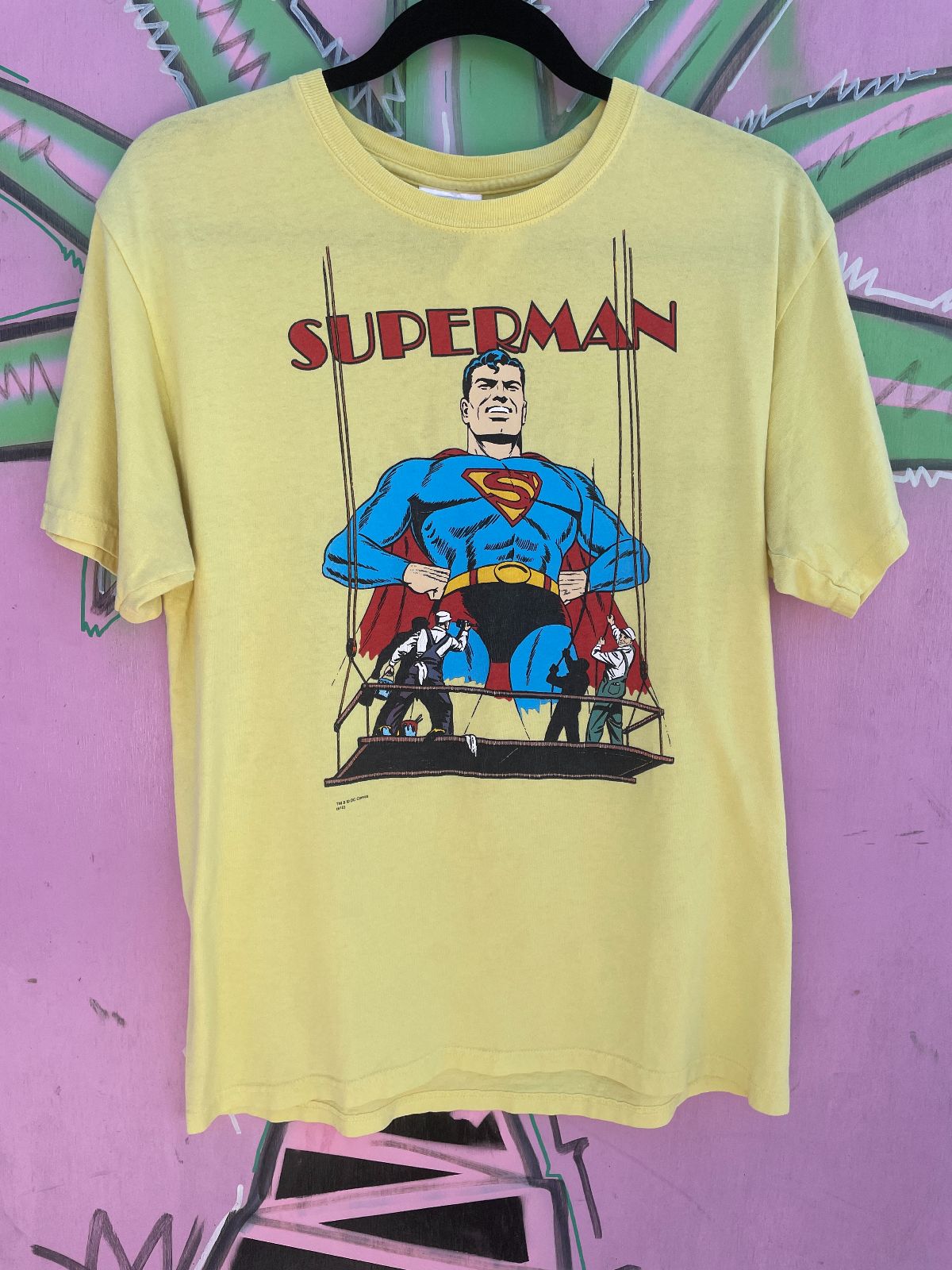 HANES SUPERMAN DC COMIC GRAPHIC T-SHIRT in YELLOW