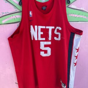 NIKE NBA NEW JERSEY NETS #5 KIDD BASKETBALL JERSEY in RED