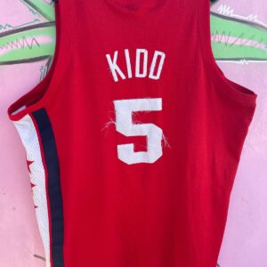 NIKE NBA NEW JERSEY NETS #5 KIDD BASKETBALL JERSEY in RED