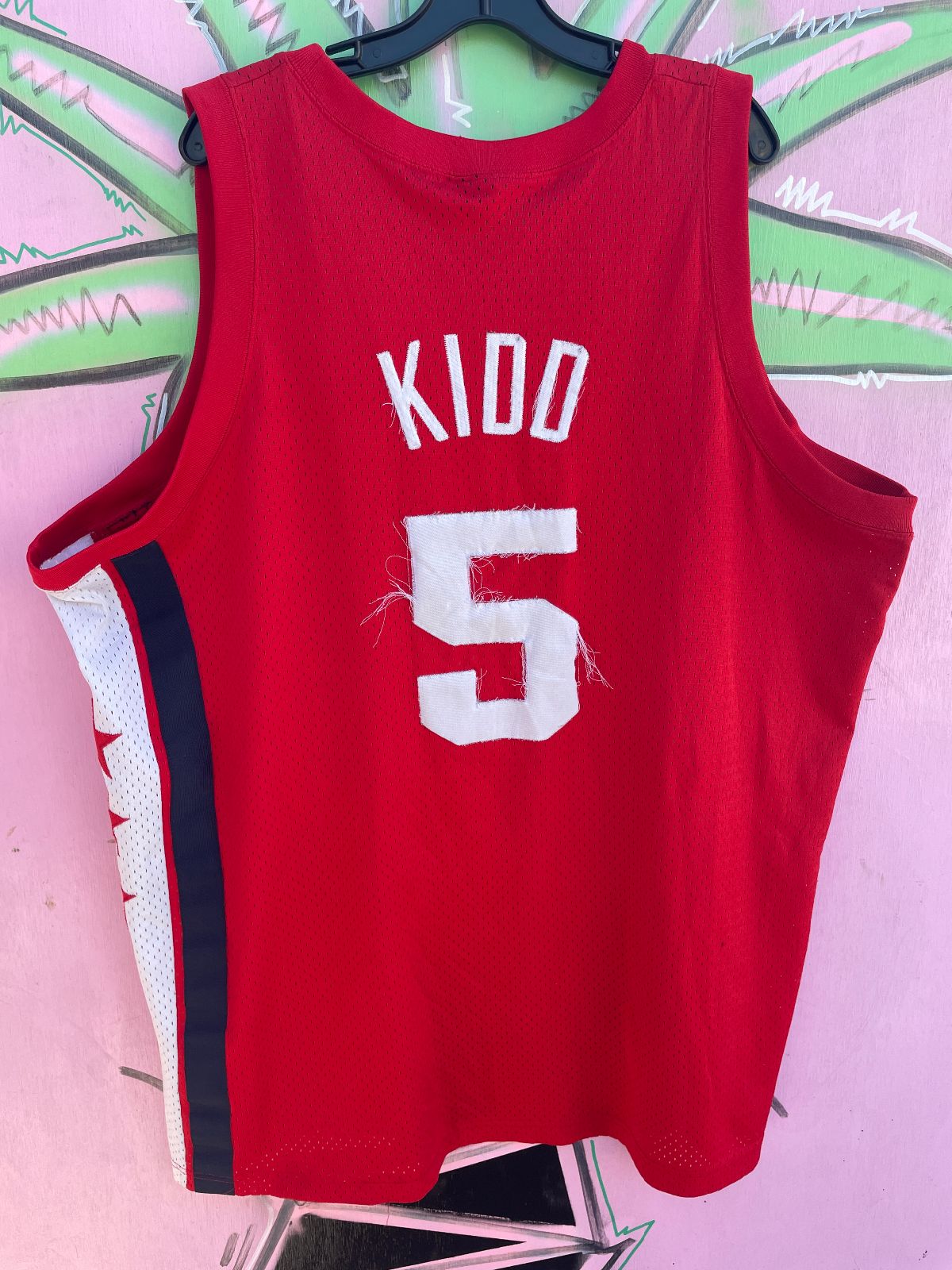 NIKE NBA NEW JERSEY NETS #5 KIDD BASKETBALL JERSEY in RED