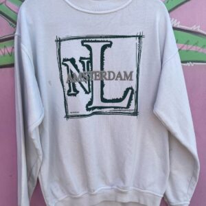 *AS-IS* AMSTERDAM CREWNECK SWEATSHIRT in WHITE
