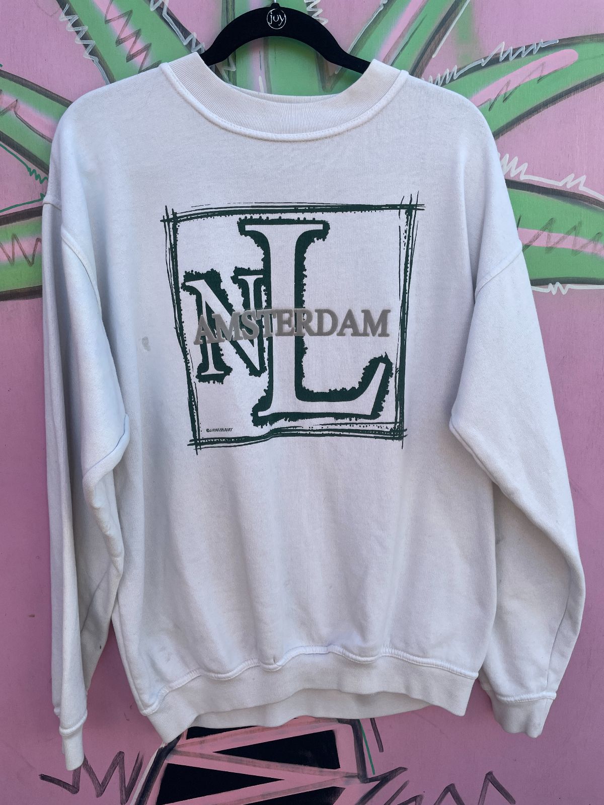 *AS-IS* AMSTERDAM CREWNECK SWEATSHIRT in WHITE