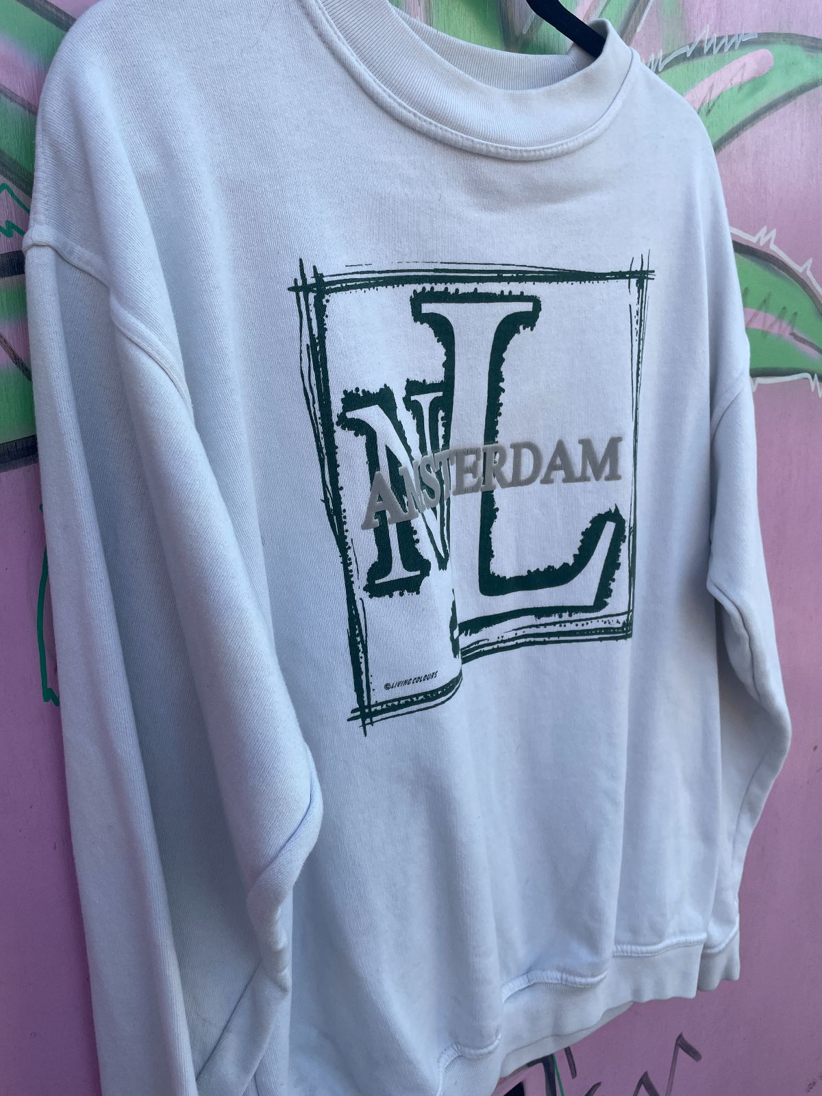 *AS-IS* AMSTERDAM CREWNECK SWEATSHIRT in WHITE