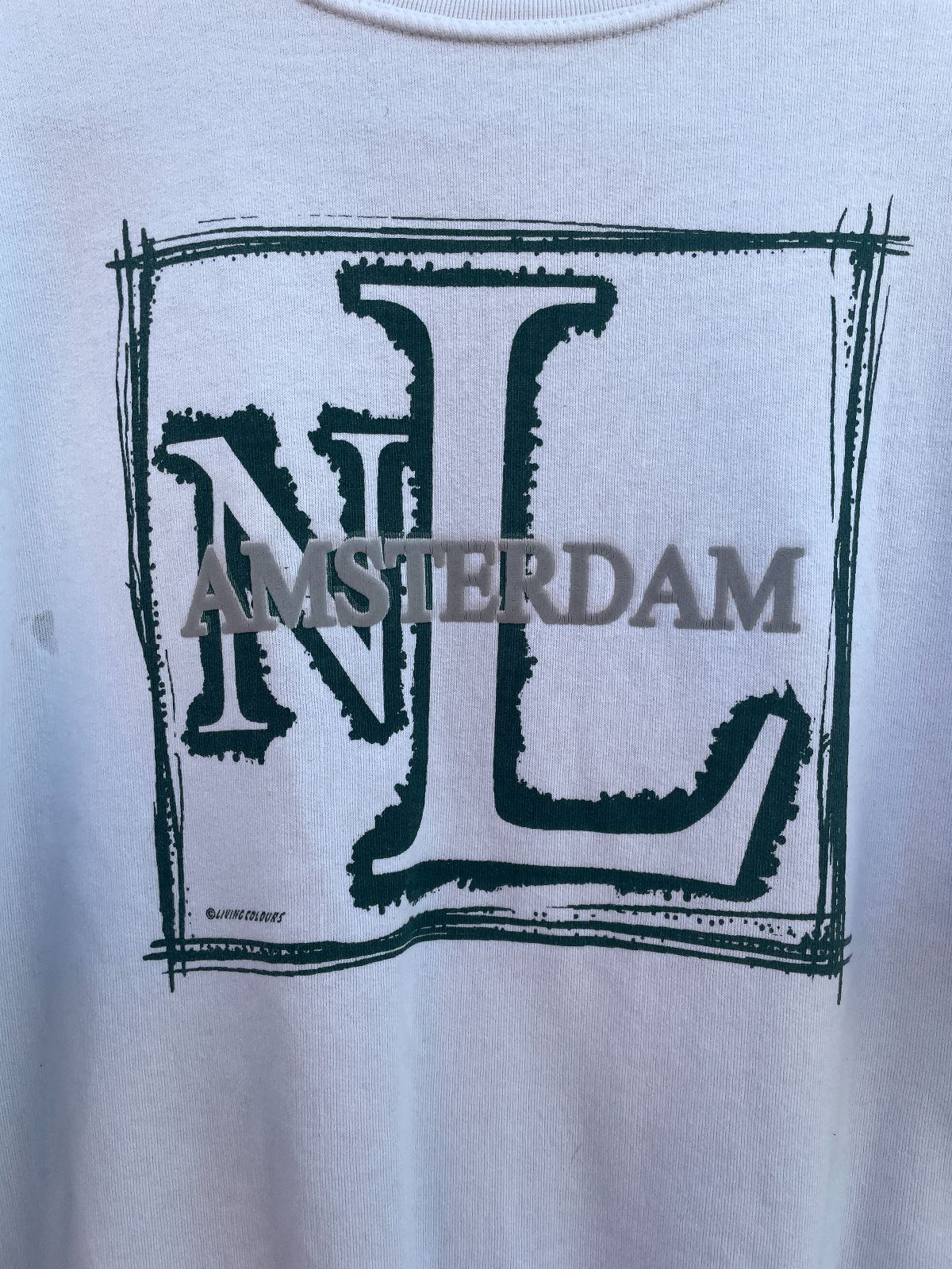 *AS-IS* AMSTERDAM CREWNECK SWEATSHIRT in WHITE