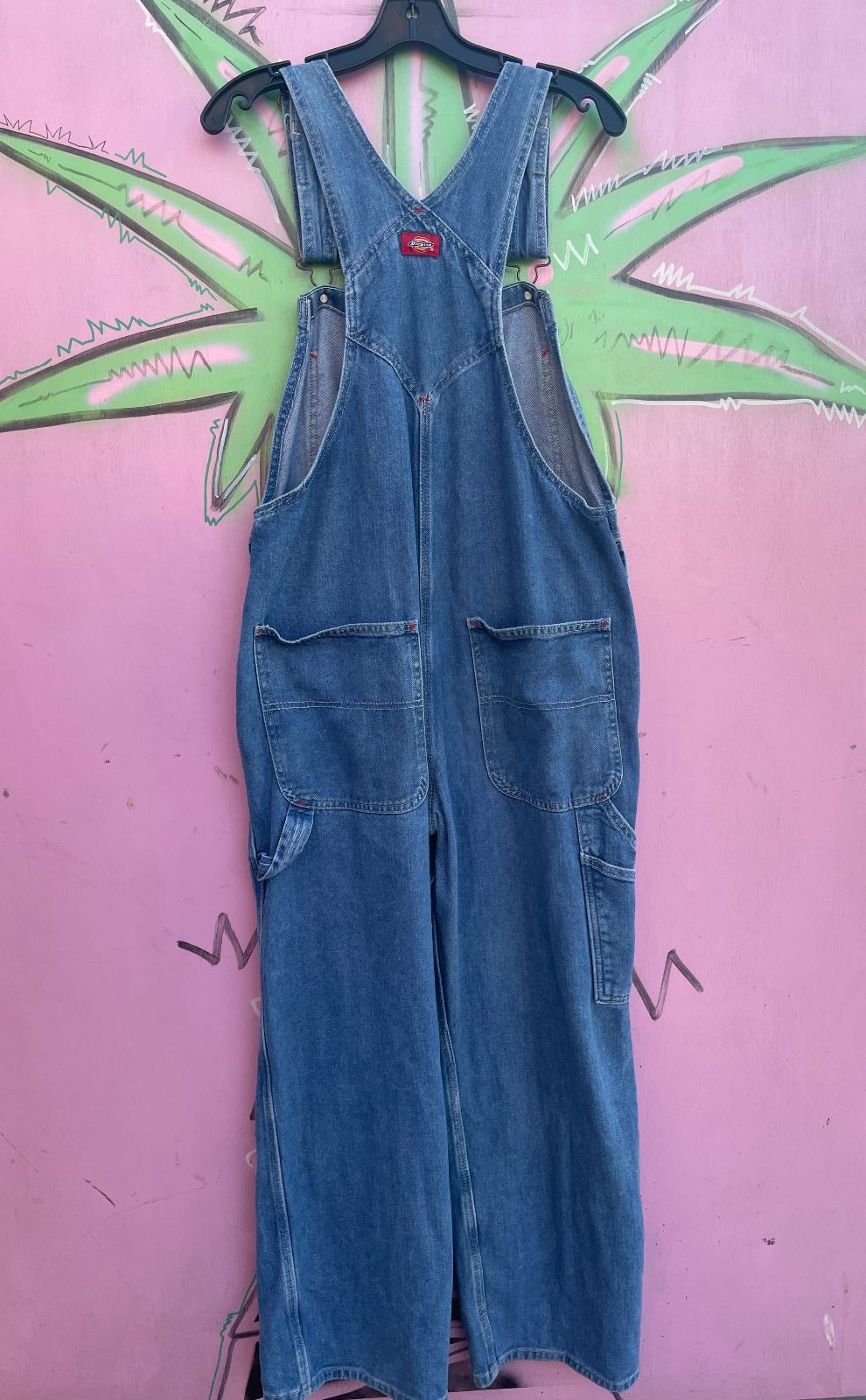 DICKIES *AS-IS* SOFT MEDIUM WASH DICKIES OVERALLS in BLUE
