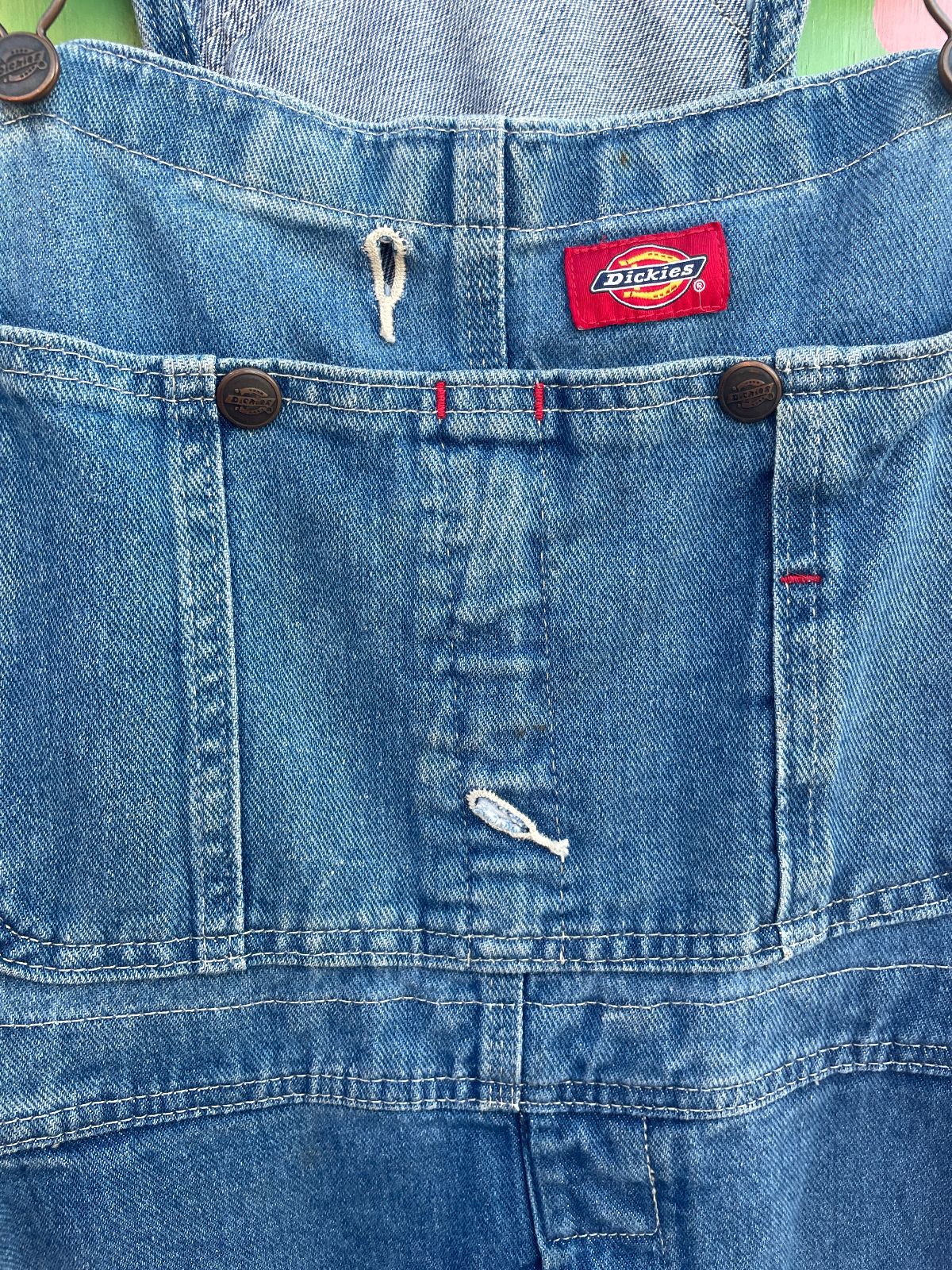 DICKIES *AS-IS* SOFT MEDIUM WASH DICKIES OVERALLS in BLUE