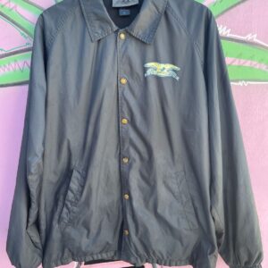 ANTI HERO SKATEBOARDS *AS-IS* ANTI-HERO IRIDESCENT COACH JACKET SNAP BRASS BUTTON in GREY