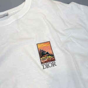DIOR *AS-IS* EMBROIDERED MOUNT ZION JACK KEROUAC DIOR A/W 2022 GRAPHIC T-SHIRT in WHITE