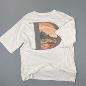 DIOR *AS-IS* EMBROIDERED MOUNT ZION JACK KEROUAC DIOR A/W 2022 GRAPHIC T-SHIRT in WHITE
